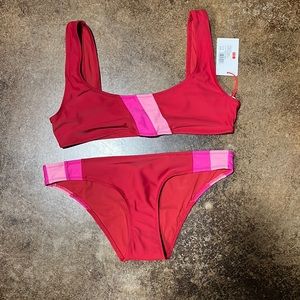 Solid and Striped Elle Colorblock Bikini